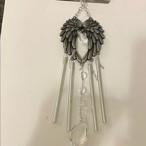 Elegant Silver Angel Wing Chime
